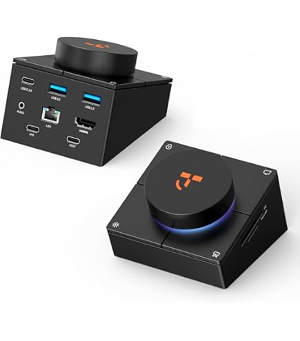 Amazon.com: Hagibis Knob USB C Hub with Shortcut Buttons, RGB Type